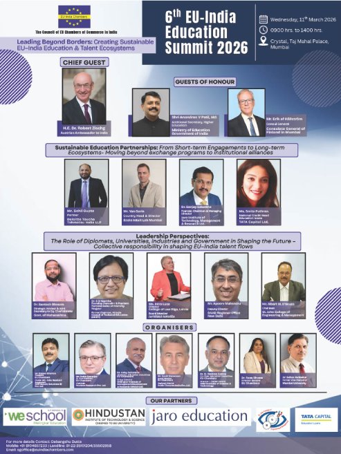 6th EU&ndash;India Education Summit 2026